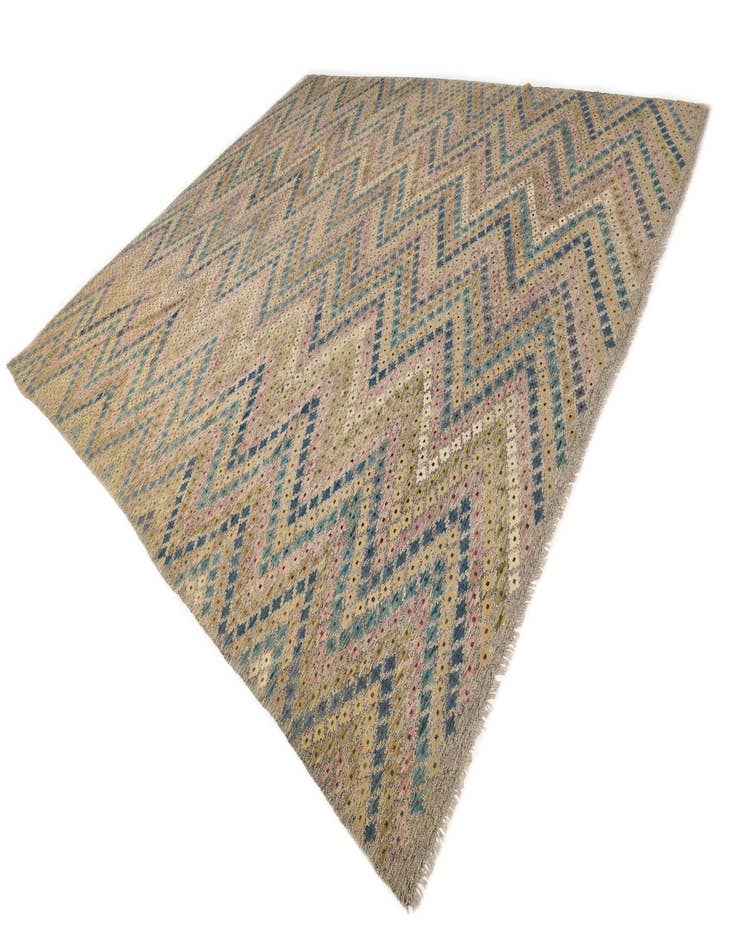 Detail image of  10' 5 x 12' 6  Hand Woven Kilim Modern Wool Rug