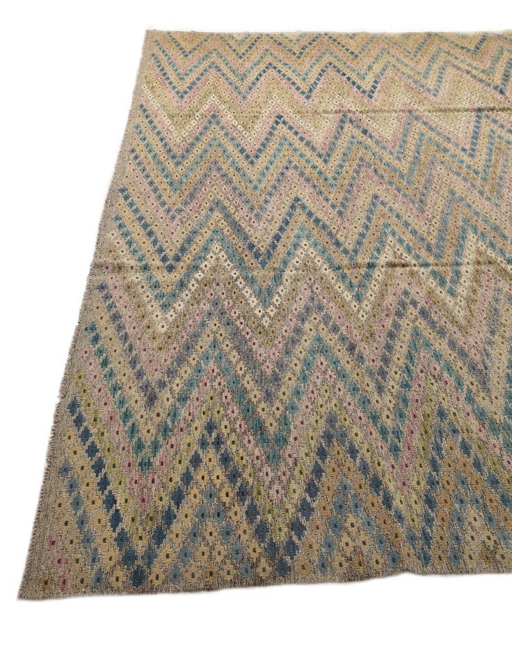 Detail image of  10' 5 x 12' 6  Hand Woven Kilim Modern Wool Rug