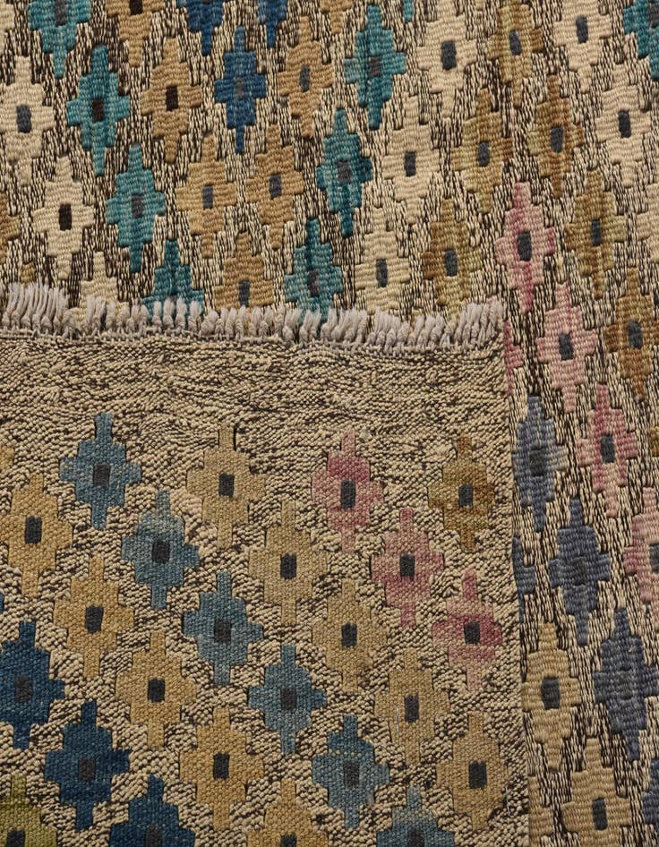 Detail image of  10' 5 x 12' 6  Hand Woven Kilim Modern Wool Rug
