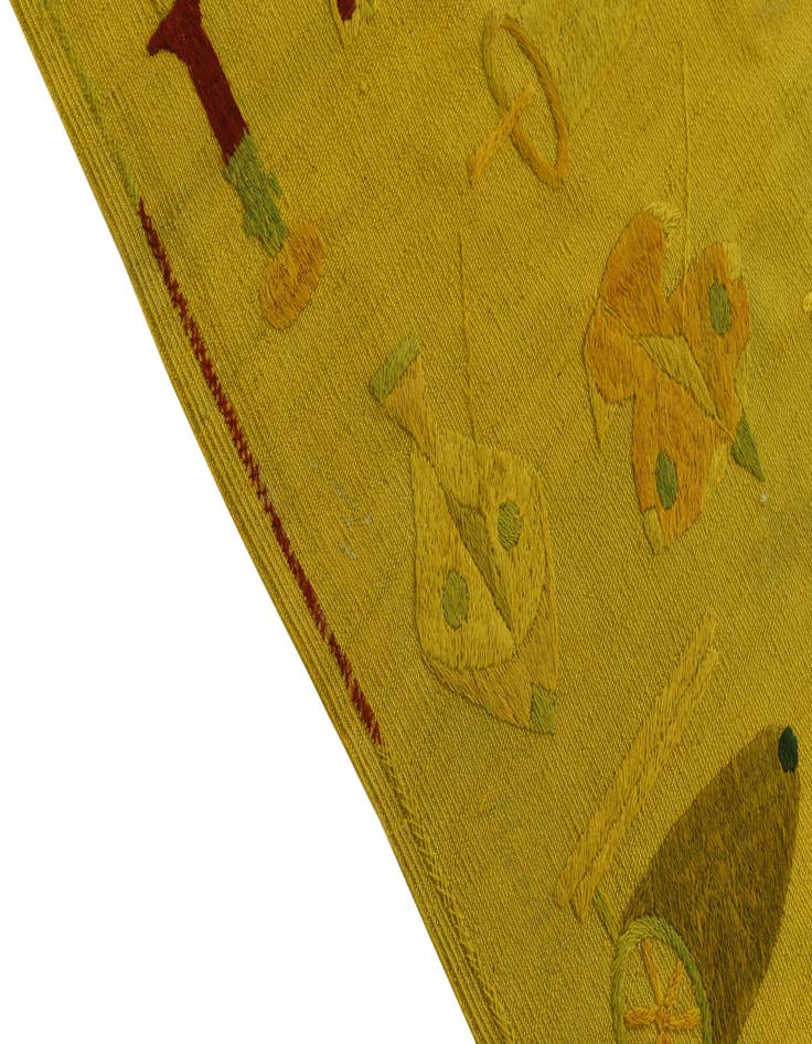 Detail image of  5' x 6' 6  Hand Woven Kilim Suzani Wool Rug