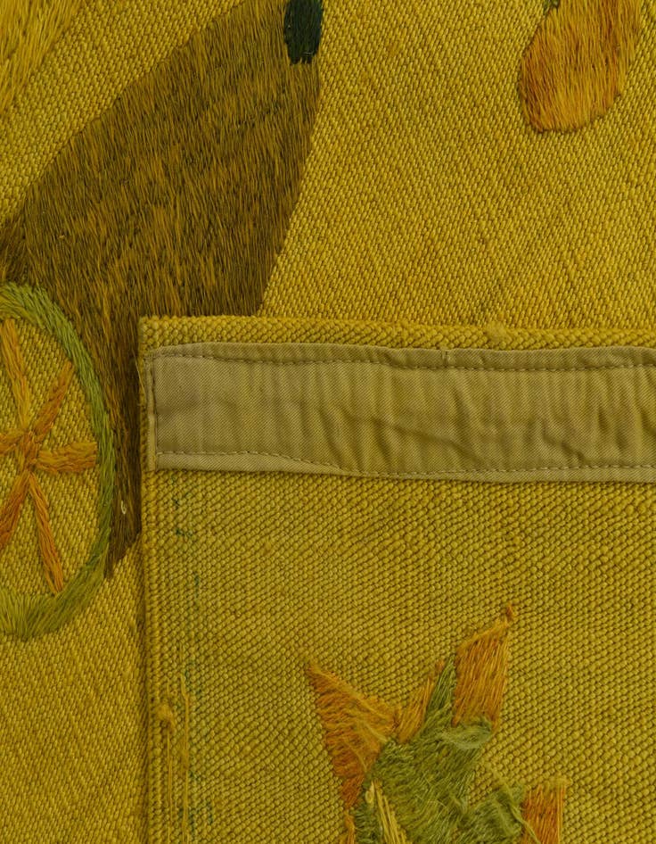 Detail image of  5' x 6' 6  Hand Woven Kilim Suzani Wool Rug