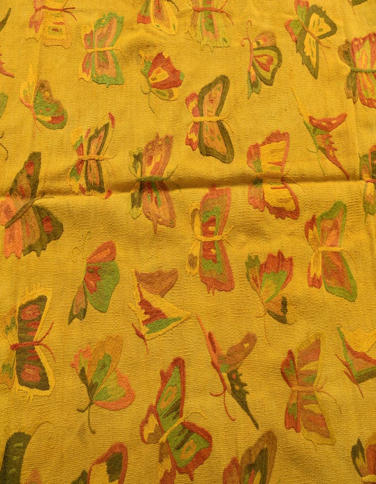 Detail image of  4' 9 x 6' 6  Hand Woven Kilim Suzani Wool Rug