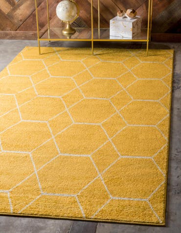  7' 10 x 11' Lattice Frieze Rug