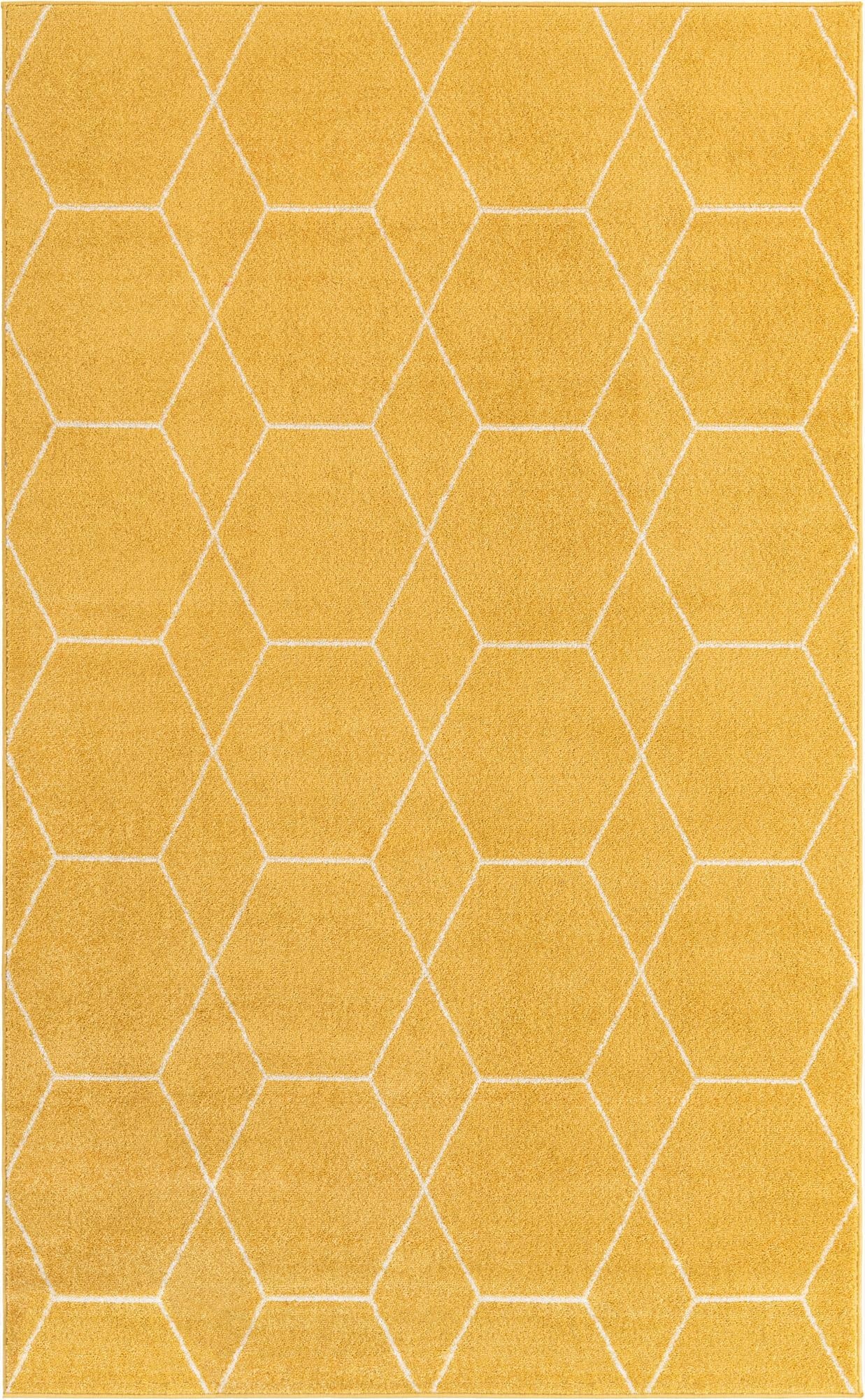  5' 3 x 8' Lattice Frieze Rug