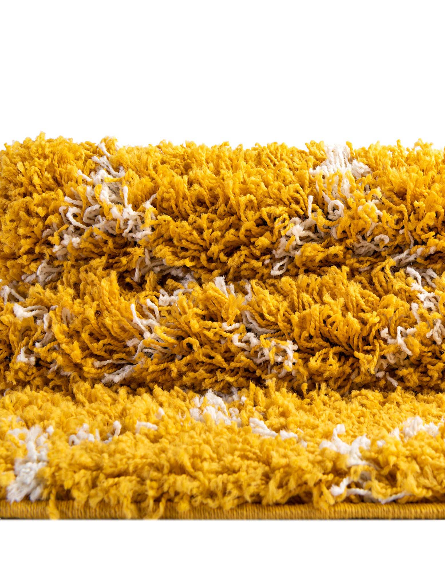 Primary image  Custom Yellow Lattice Shag Rug