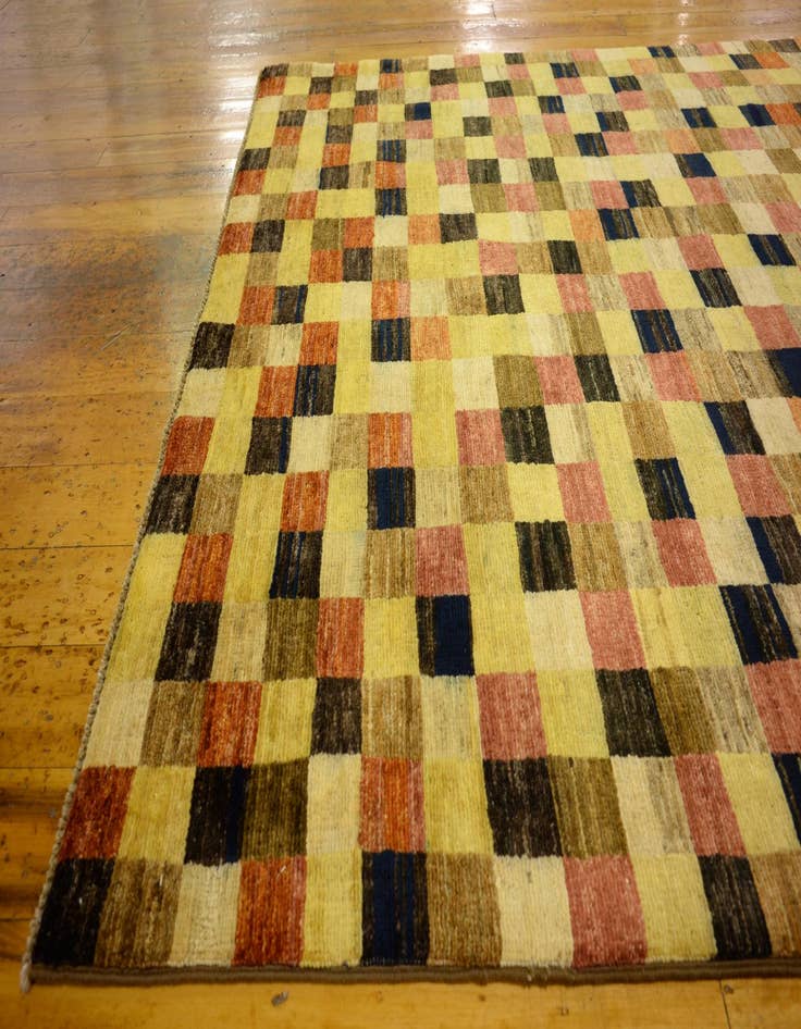 Detail image of  4' x 5' 10  Hand Knotted Modern Ziegler Oriental Rug