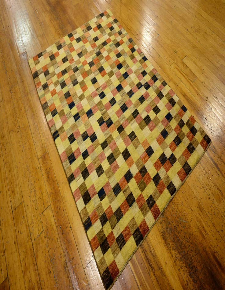 Detail image of  4' x 5' 10  Hand Knotted Modern Ziegler Oriental Rug