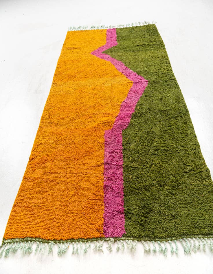 Detail image of  6' 6 x 9' 6  Hand Knotted Moroccan Wool Rug