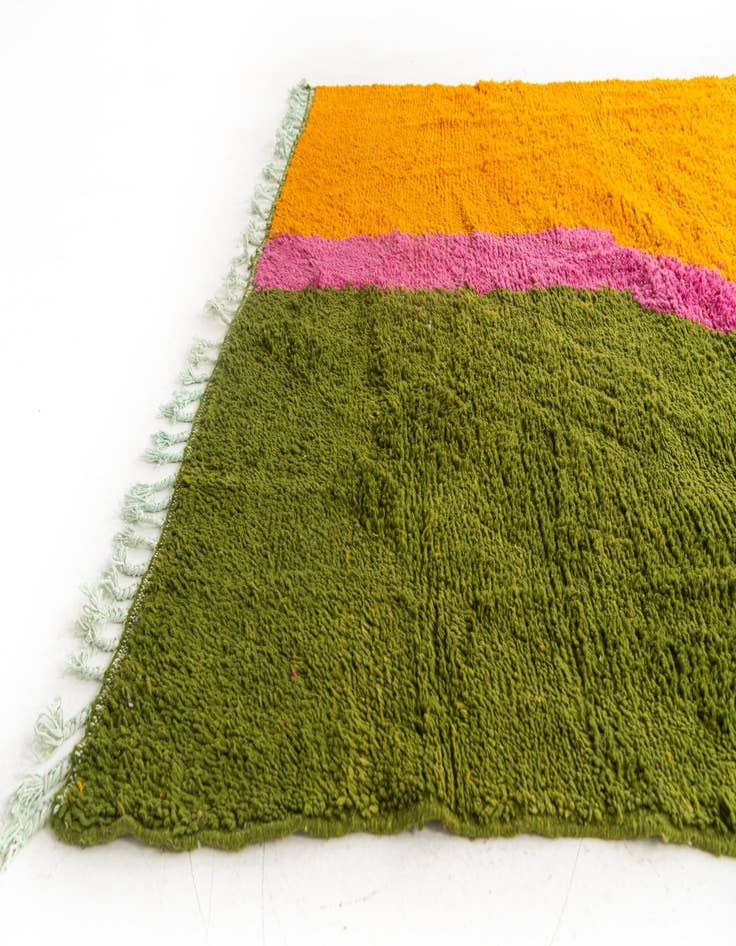 Detail image of  6' 6 x 9' 6  Hand Knotted Moroccan Wool Rug