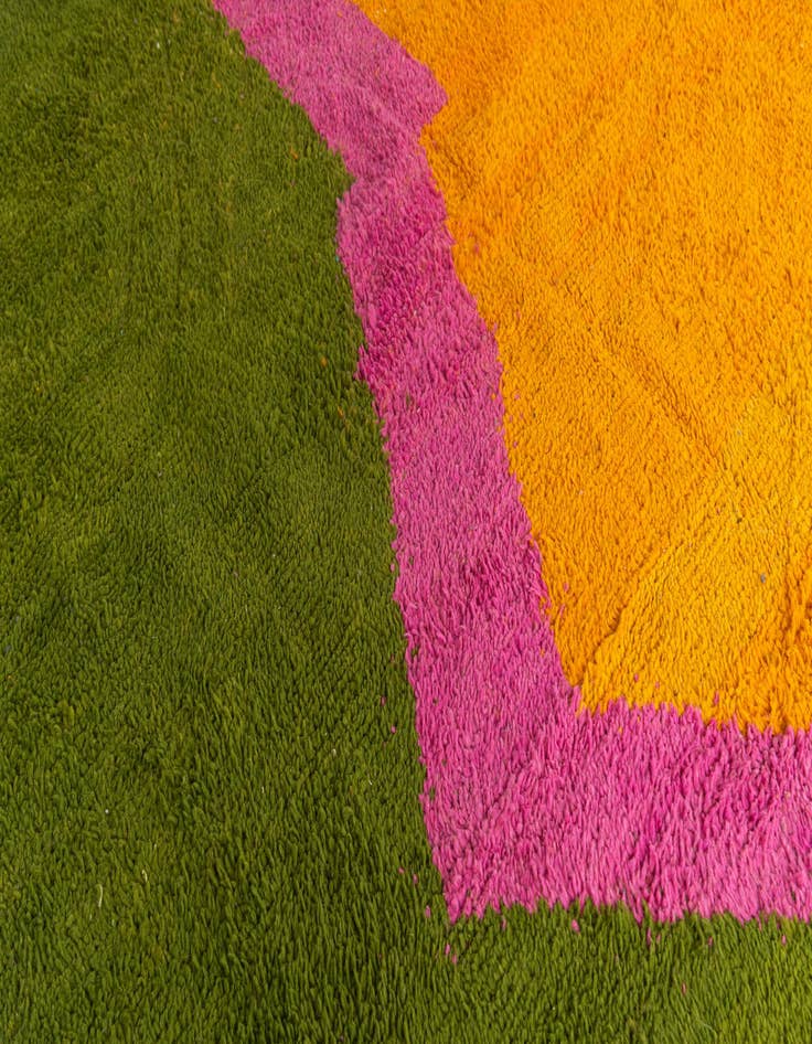 Detail image of  6' 6 x 9' 6  Hand Knotted Moroccan Wool Rug