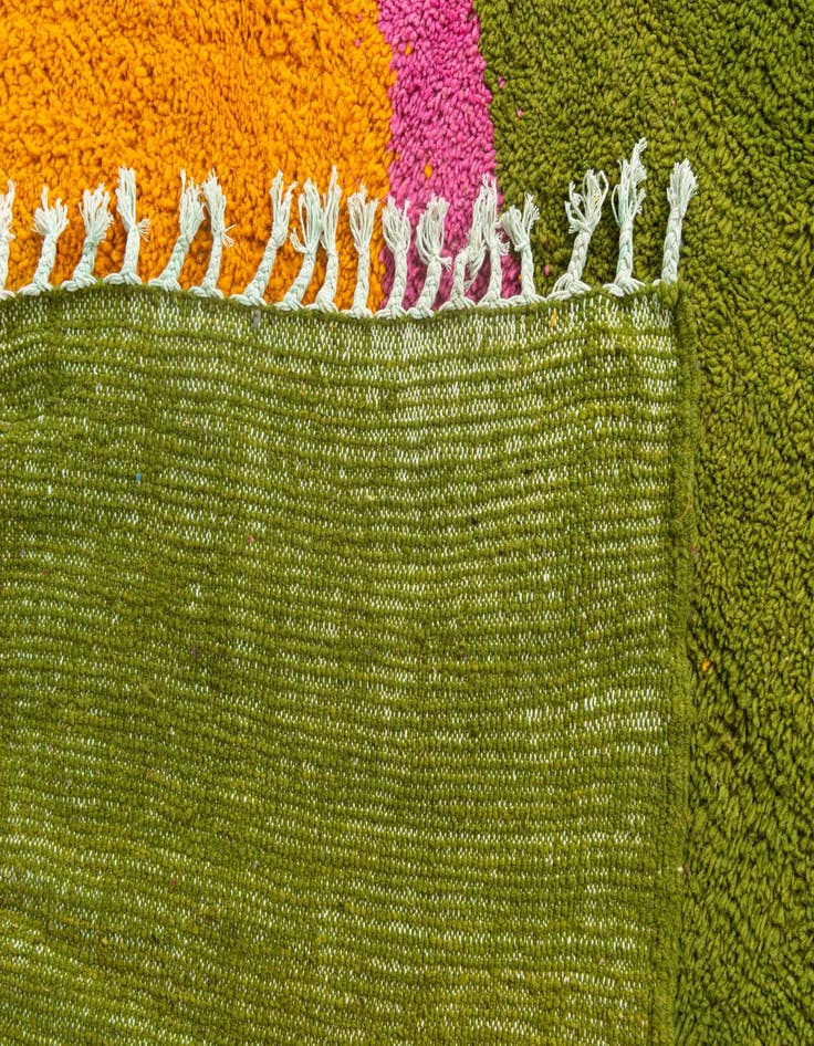 Detail image of  6' 6 x 9' 6  Hand Knotted Moroccan Wool Rug