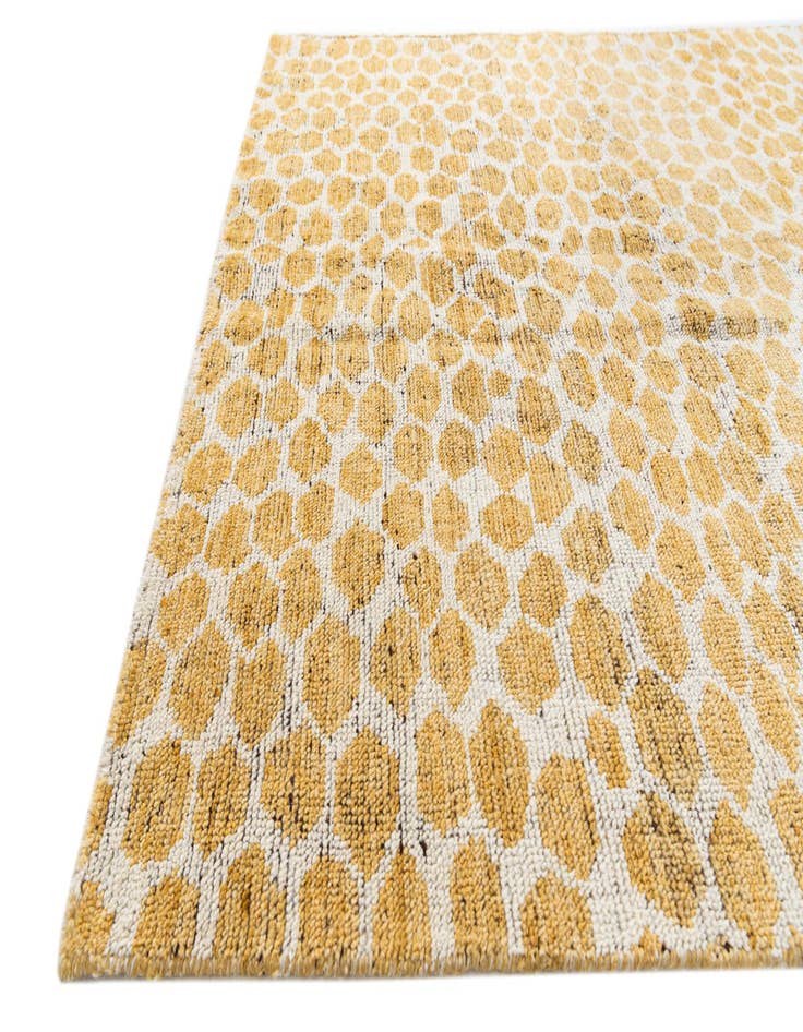 Detail image of  5' x 8'  Hand Knotted Moroccan Wool Rug