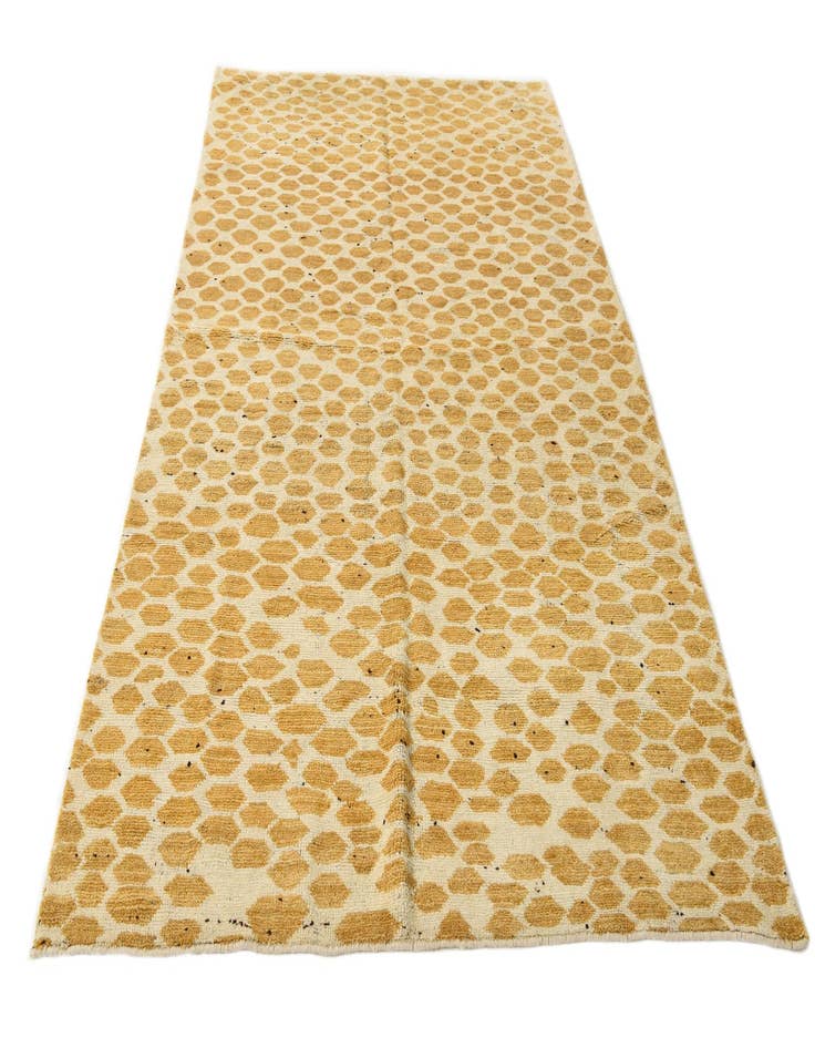 Detail image of  5' 2 x 8' 8  Hand Knotted Moroccan Wool Rug