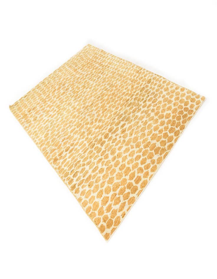 Detail image of  5' 10 x 9'  Hand Knotted Moroccan Wool Rug