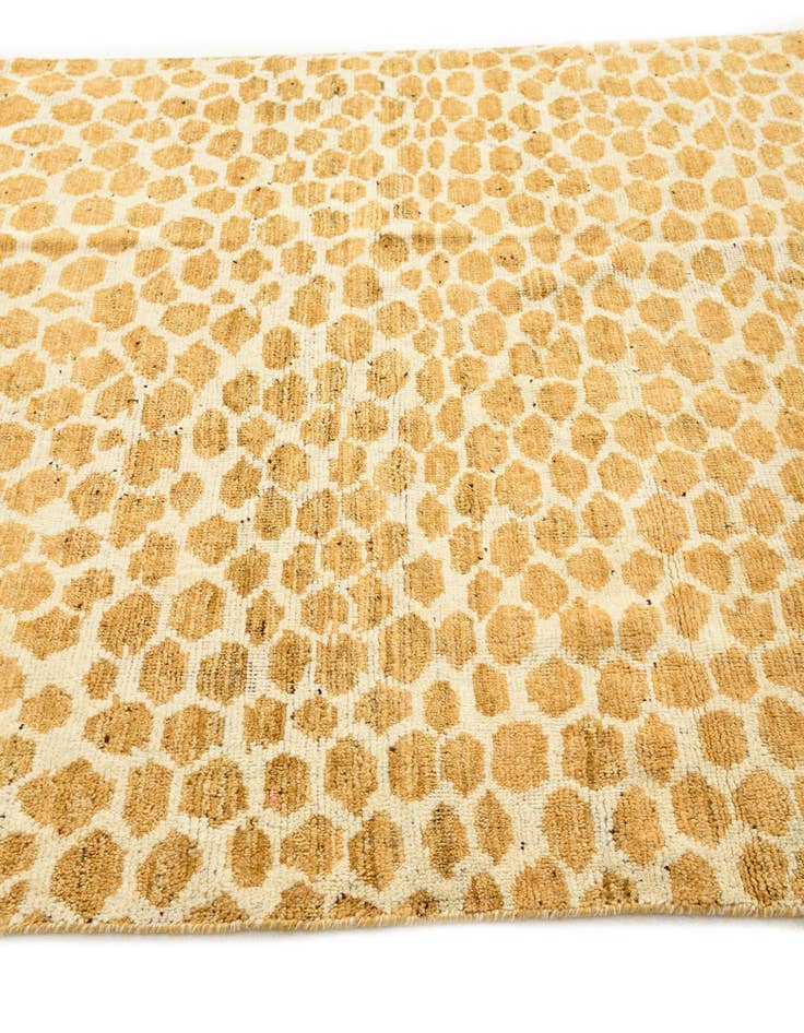 Detail image of  5' 10 x 9'  Hand Knotted Moroccan Wool Rug