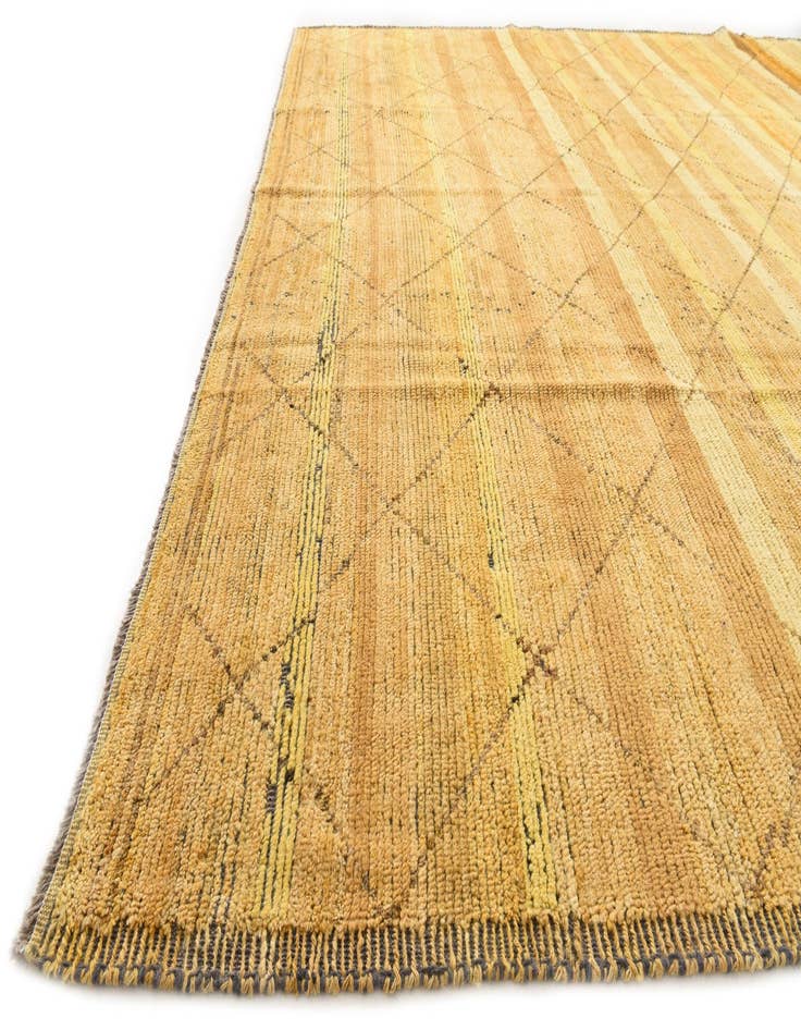 Detail image of  9' 5 x 12'  Hand Knotted Moroccan Wool Rug