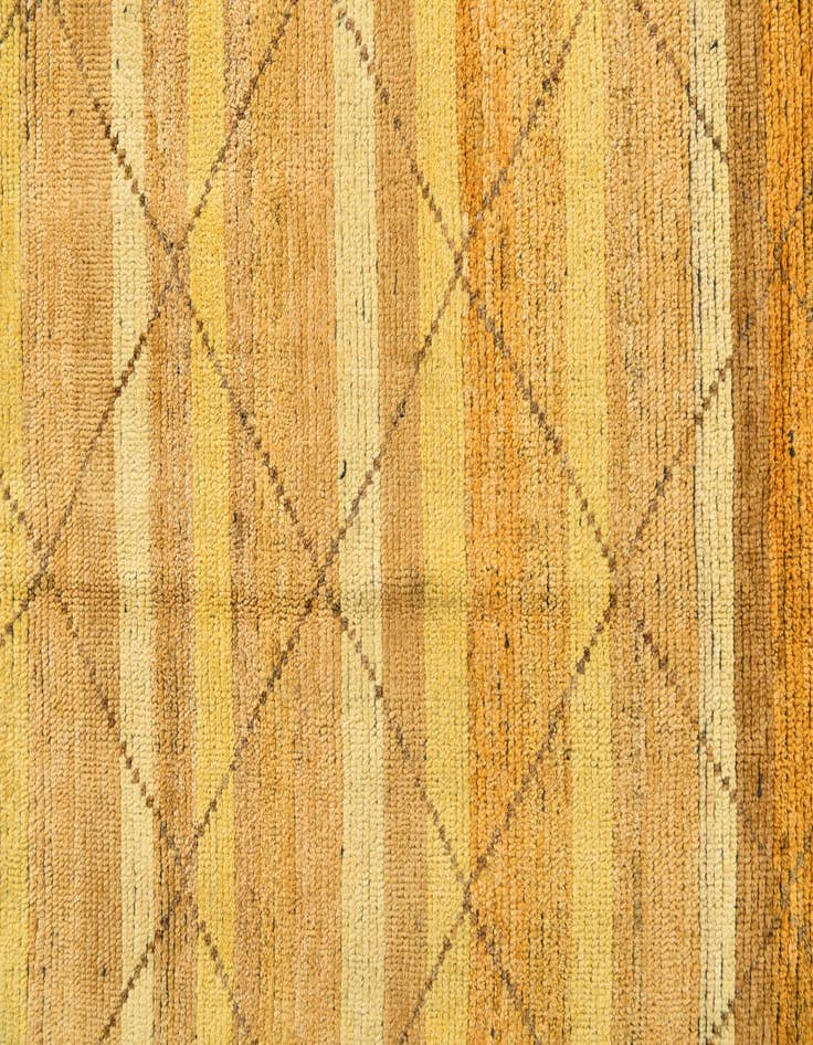 Detail image of  9' 5 x 12'  Hand Knotted Moroccan Wool Rug