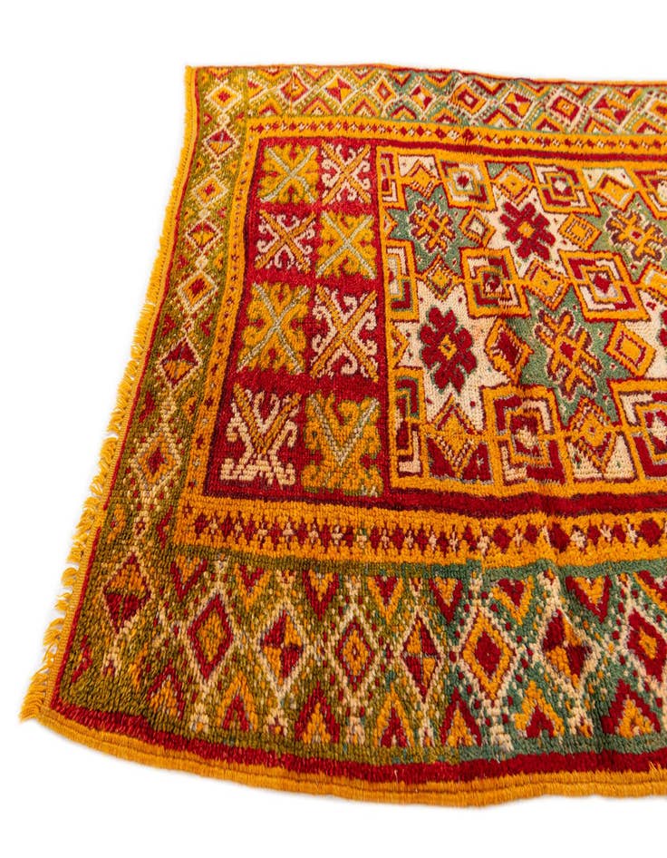 Detail image of  3' 5 x 6' 3  Hand Knotted Moroccan Wool Rug