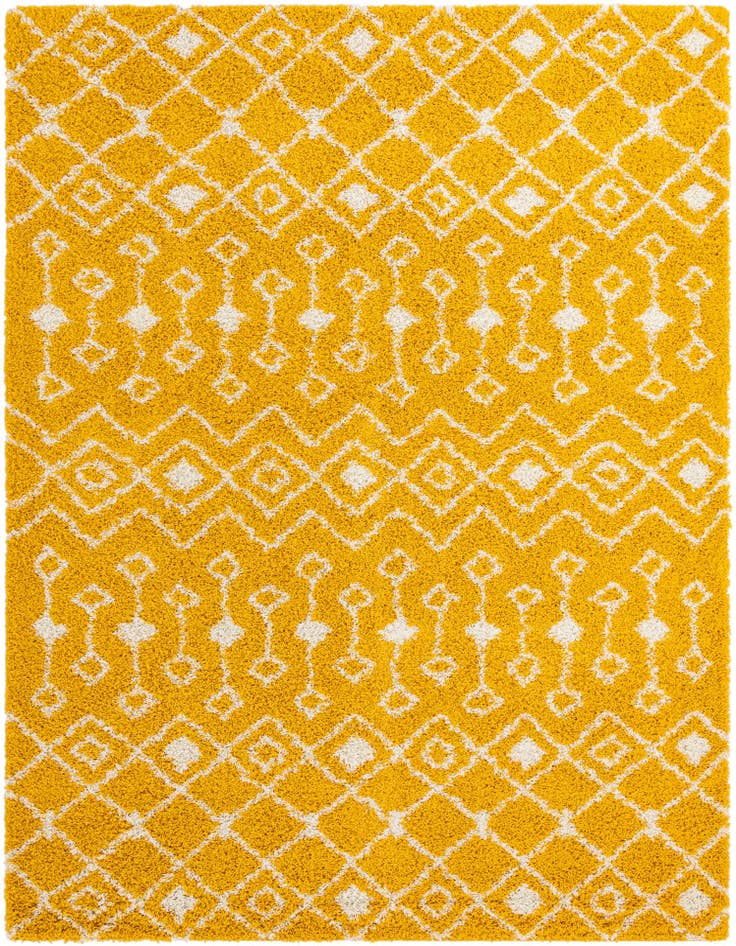 Detail image of  10' x 13' Moroccan Trellis Shag Rug