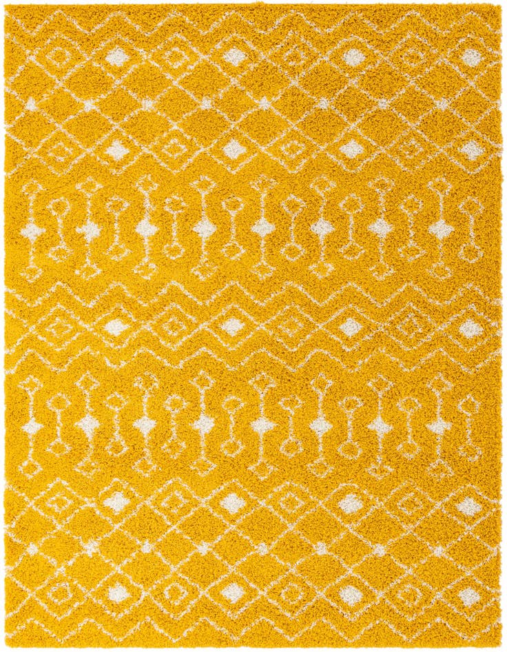 Detail image of  9' x 12' Moroccan Trellis Shag Rug