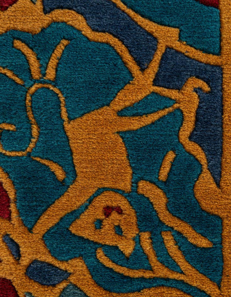 Detail image of  5' 8 x 7' 11  Hand Knotted Nepal Wool Rug