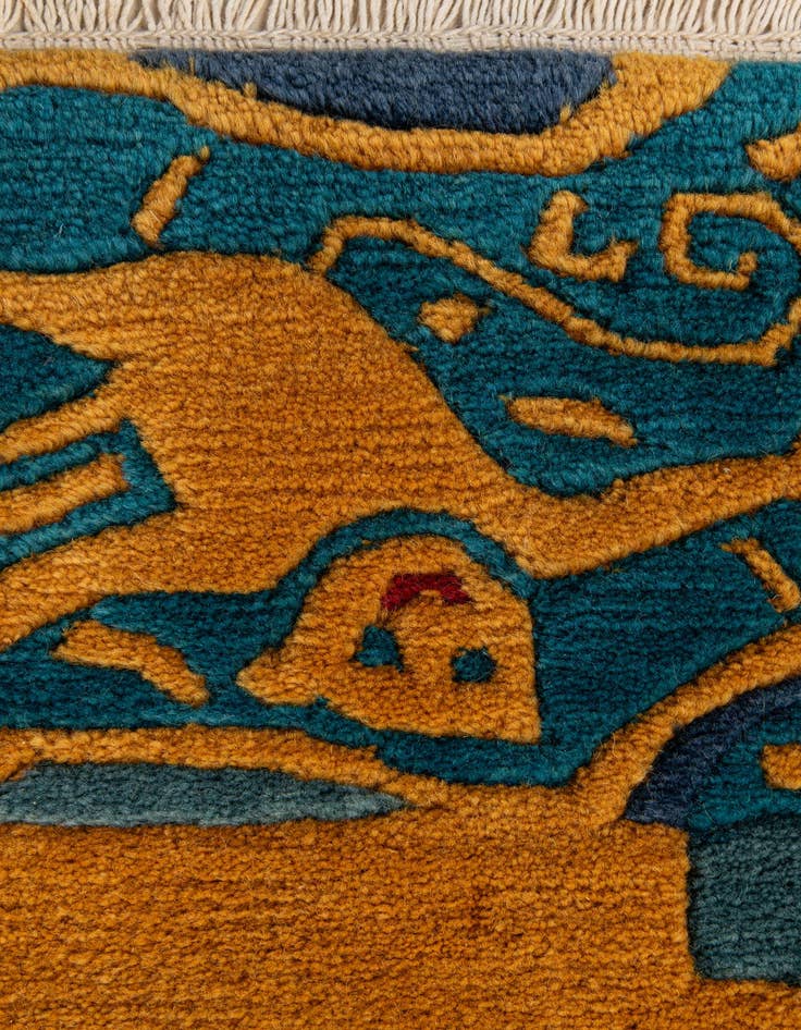 Detail image of  5' 8 x 7' 11  Hand Knotted Nepal Wool Rug