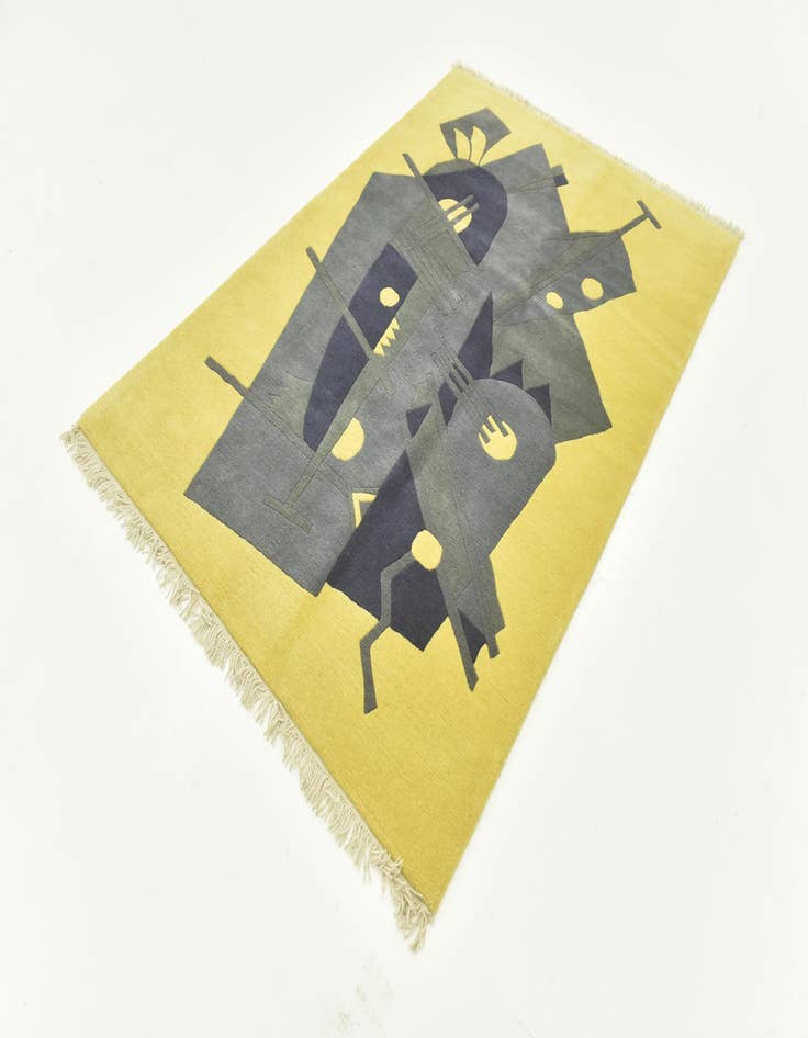 Detail image of  4' 8 x 6' 8  Hand Knotted Nepal Wool Rug