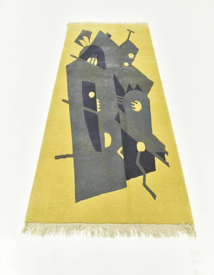 Detail image of  4' 8 x 6' 8  Hand Knotted Nepal Wool Rug