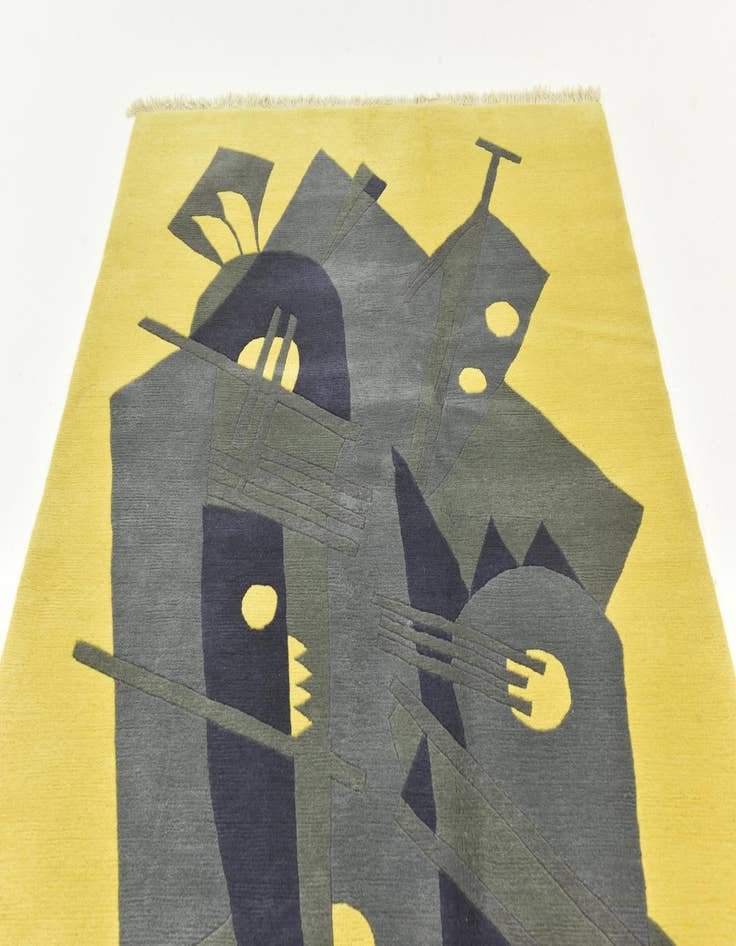 Detail image of  4' 8 x 6' 8  Hand Knotted Nepal Wool Rug