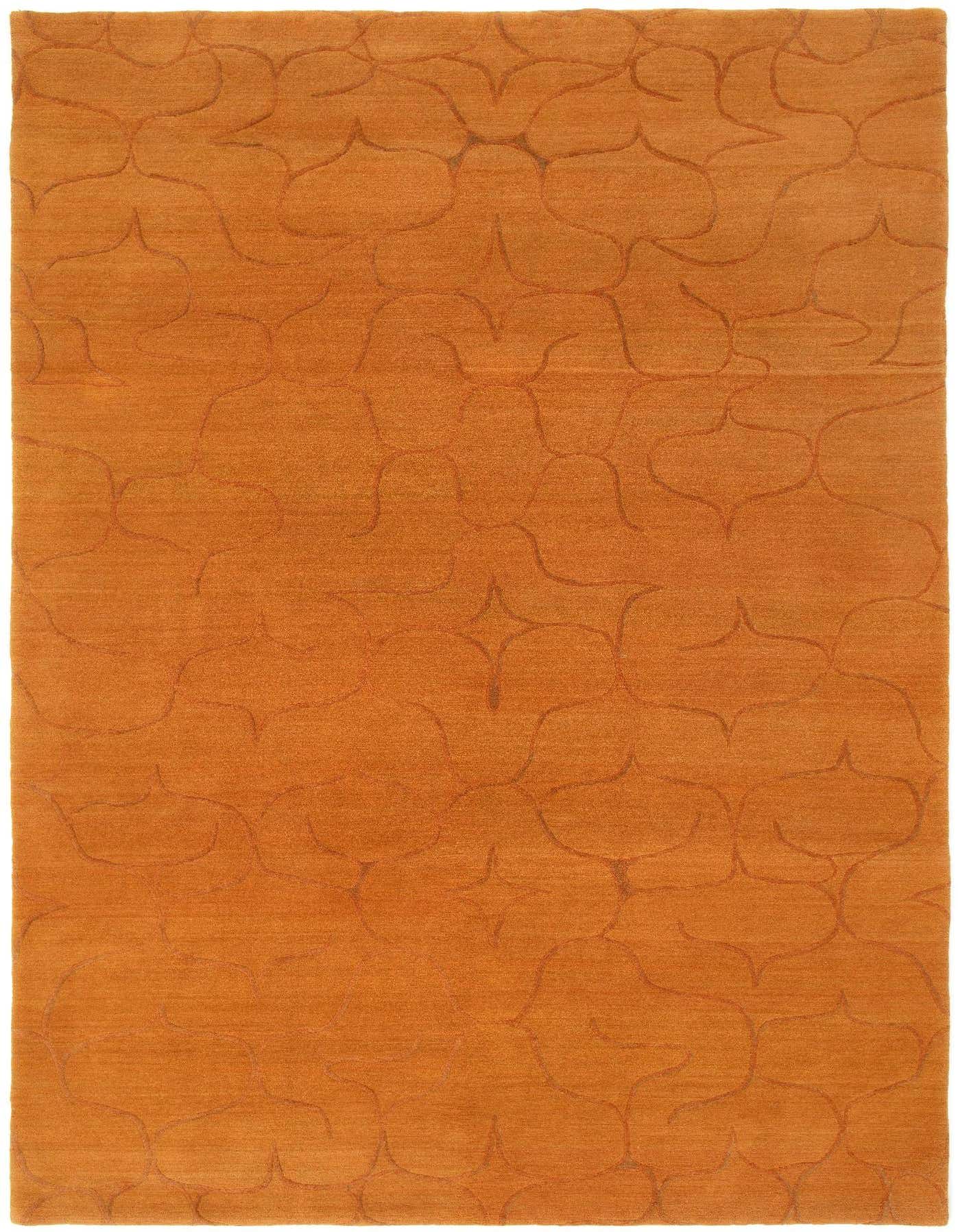 A 6x9 rectangular Odegard rug featuring a modern, subtle gold pattern on a rich yellow background, suitable for a living room.