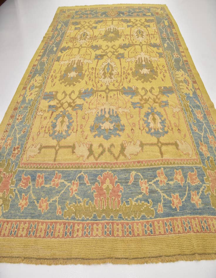 Detail image of  10' 9 x 13' 7  Hand Knotted Oushak Wool Rug