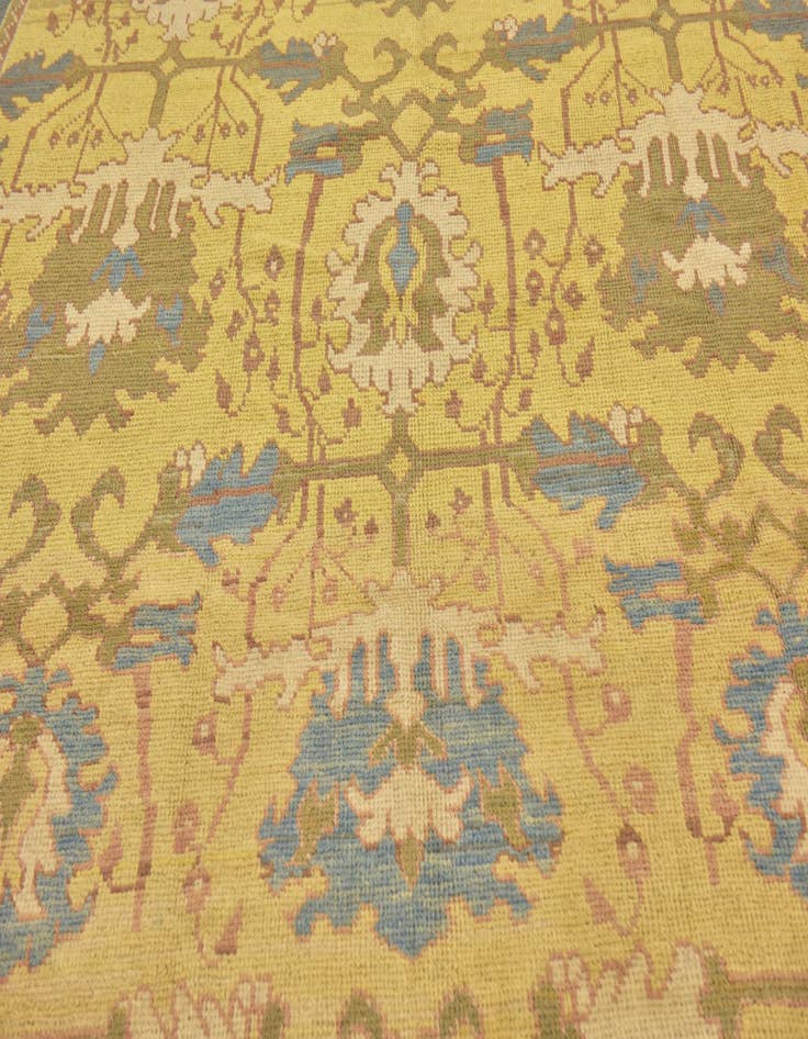 Detail image of  10' 9 x 13' 7  Hand Knotted Oushak Wool Rug