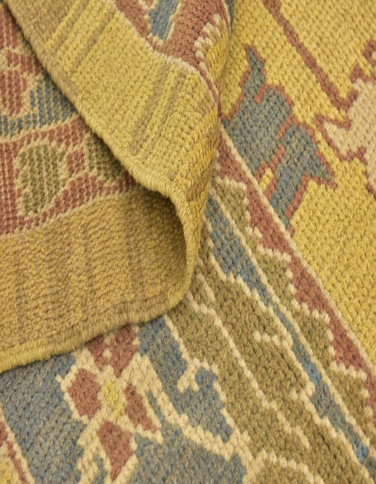 Detail image of  10' 9 x 13' 7  Hand Knotted Oushak Wool Rug