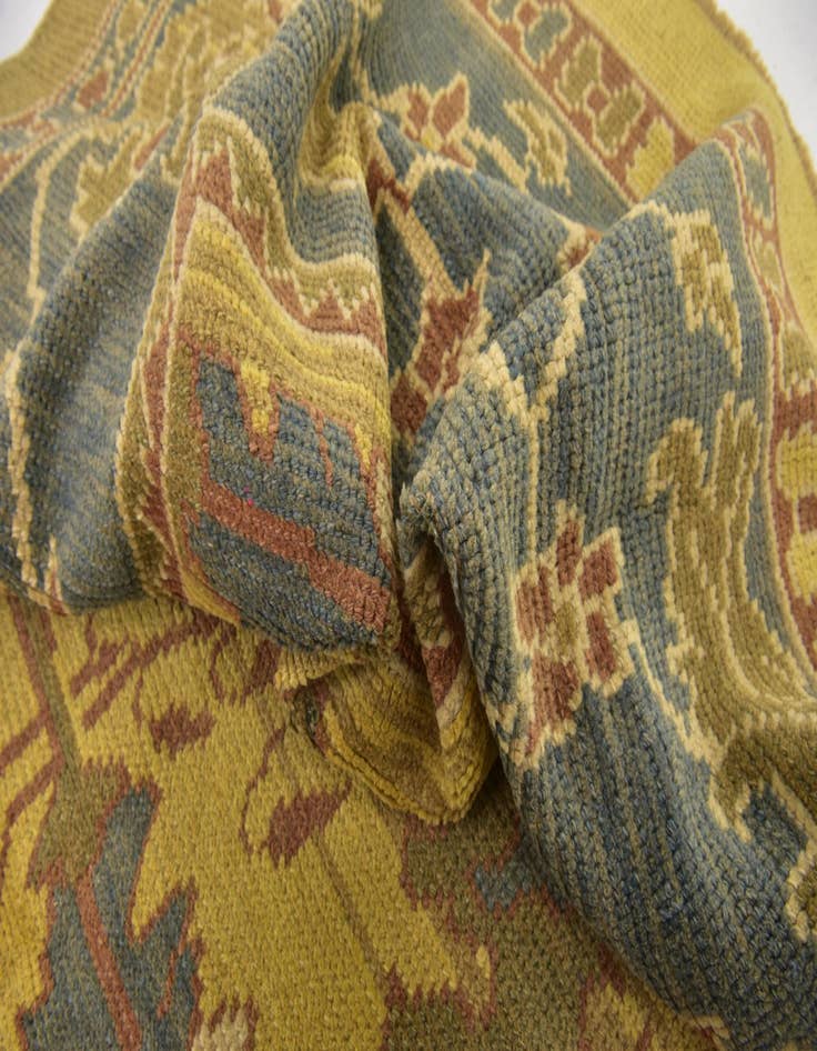 Detail image of  10' 9 x 13' 7  Hand Knotted Oushak Wool Rug