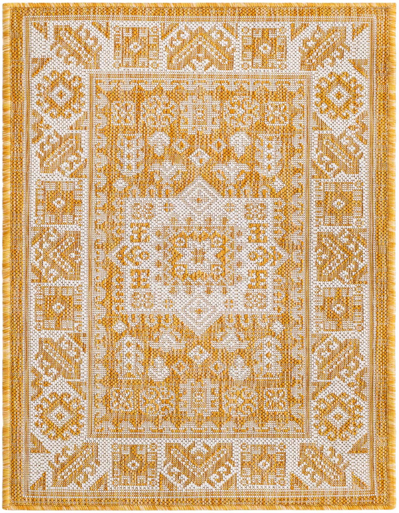 Primary image  2' x 3'  Washable Aztec Indoor / Outdoor Rug