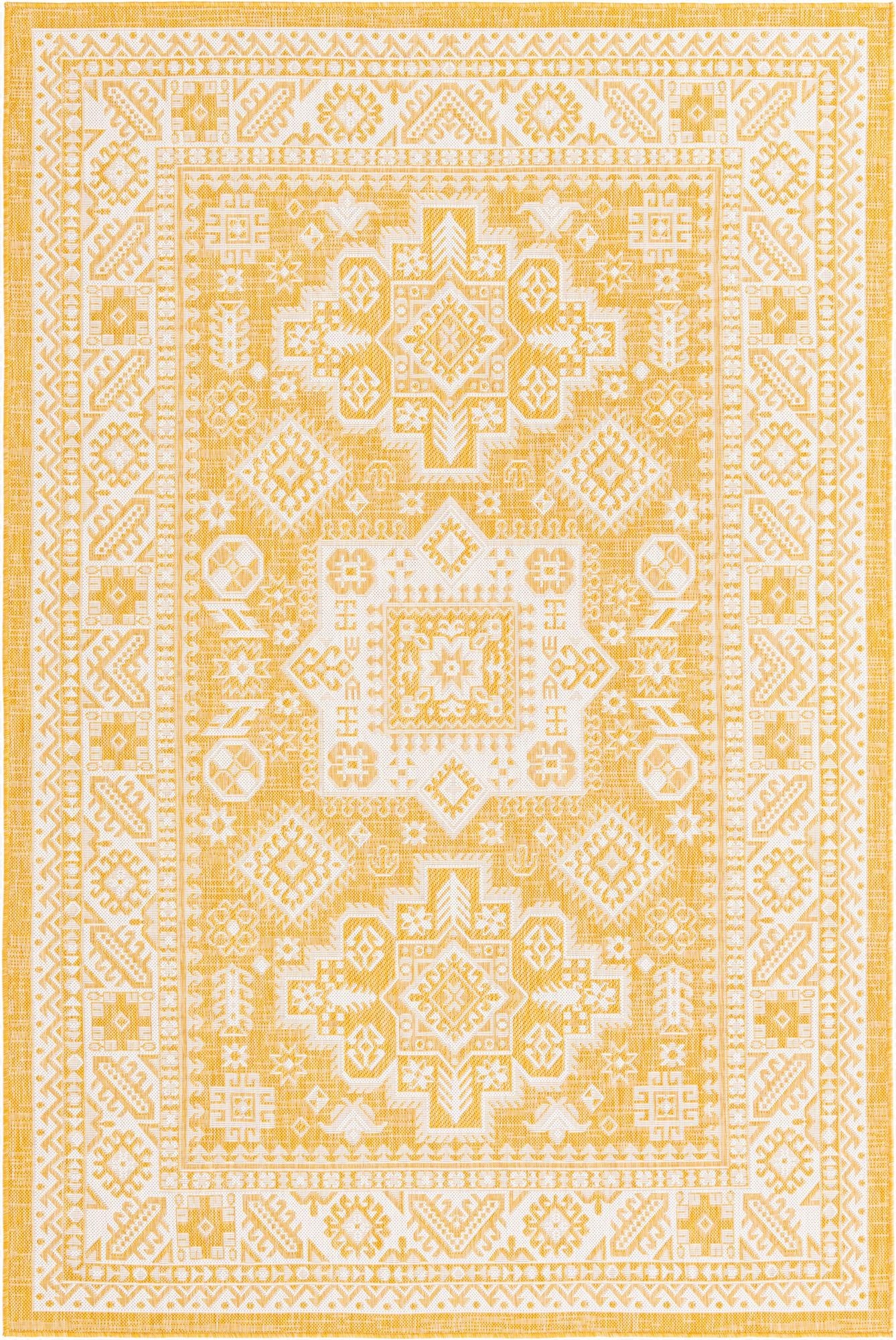  6' x 9'  Washable Aztec Indoor / Outdoor Rug