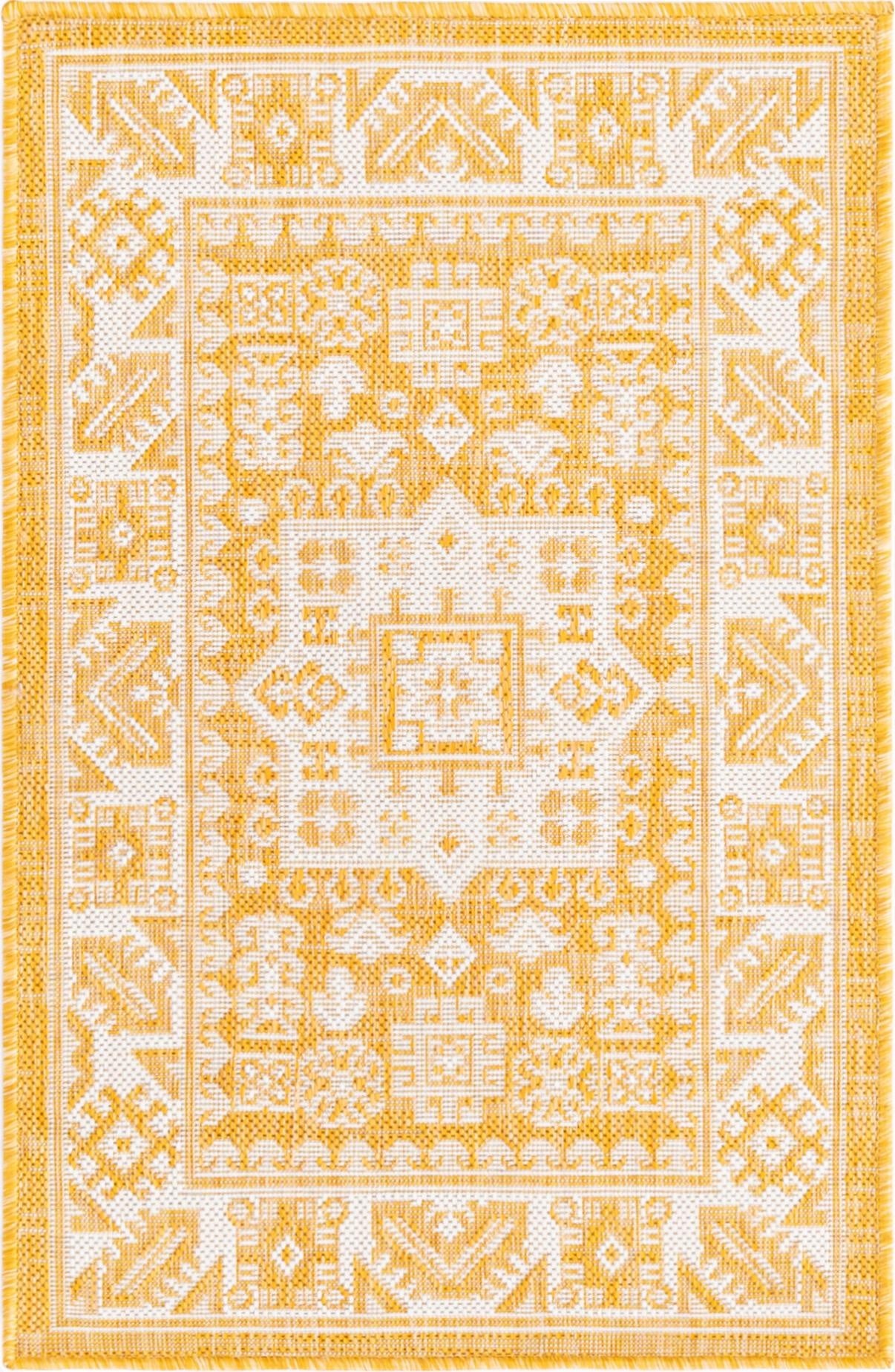 Primary image  2' x 3'  Washable Aztec Indoor / Outdoor Rug