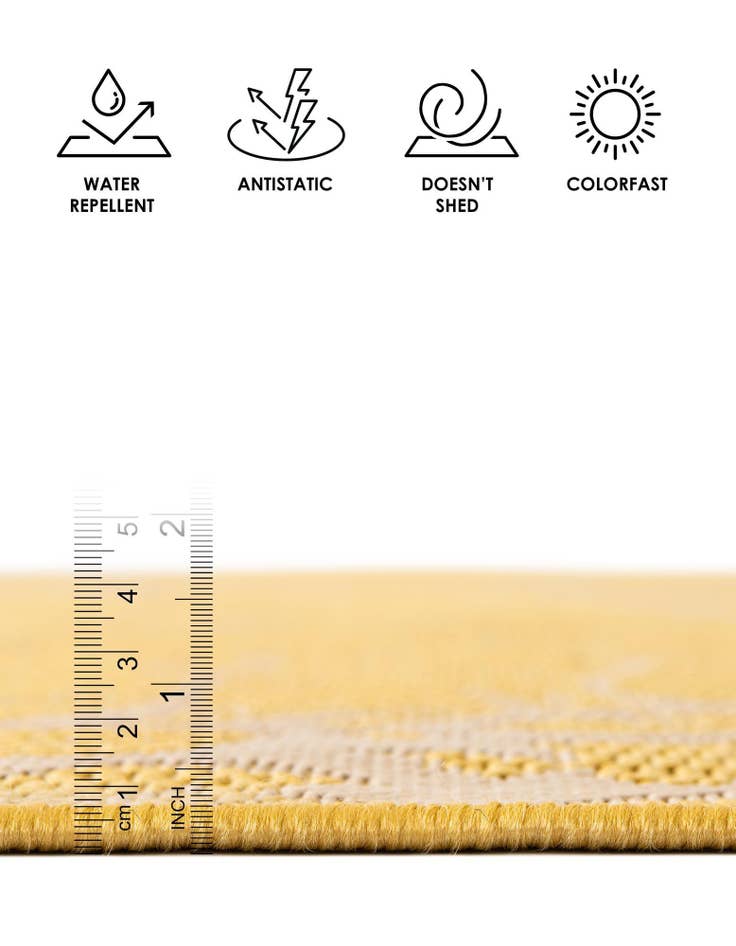 Detail image of  7' x 10'  Washable Botanical Indoor / Outdoor Rug