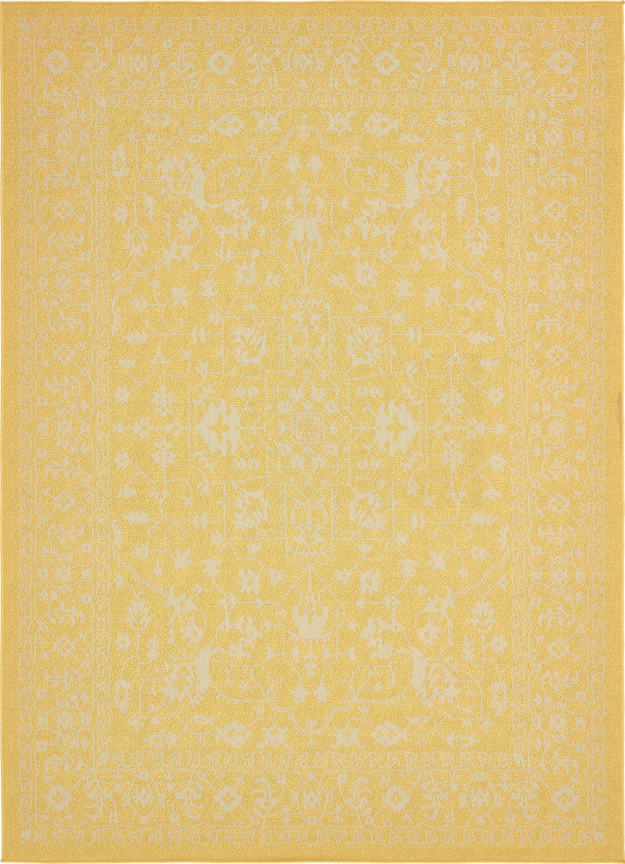  8' x 11' 4  Washable Botanical Indoor / Outdoor Rug