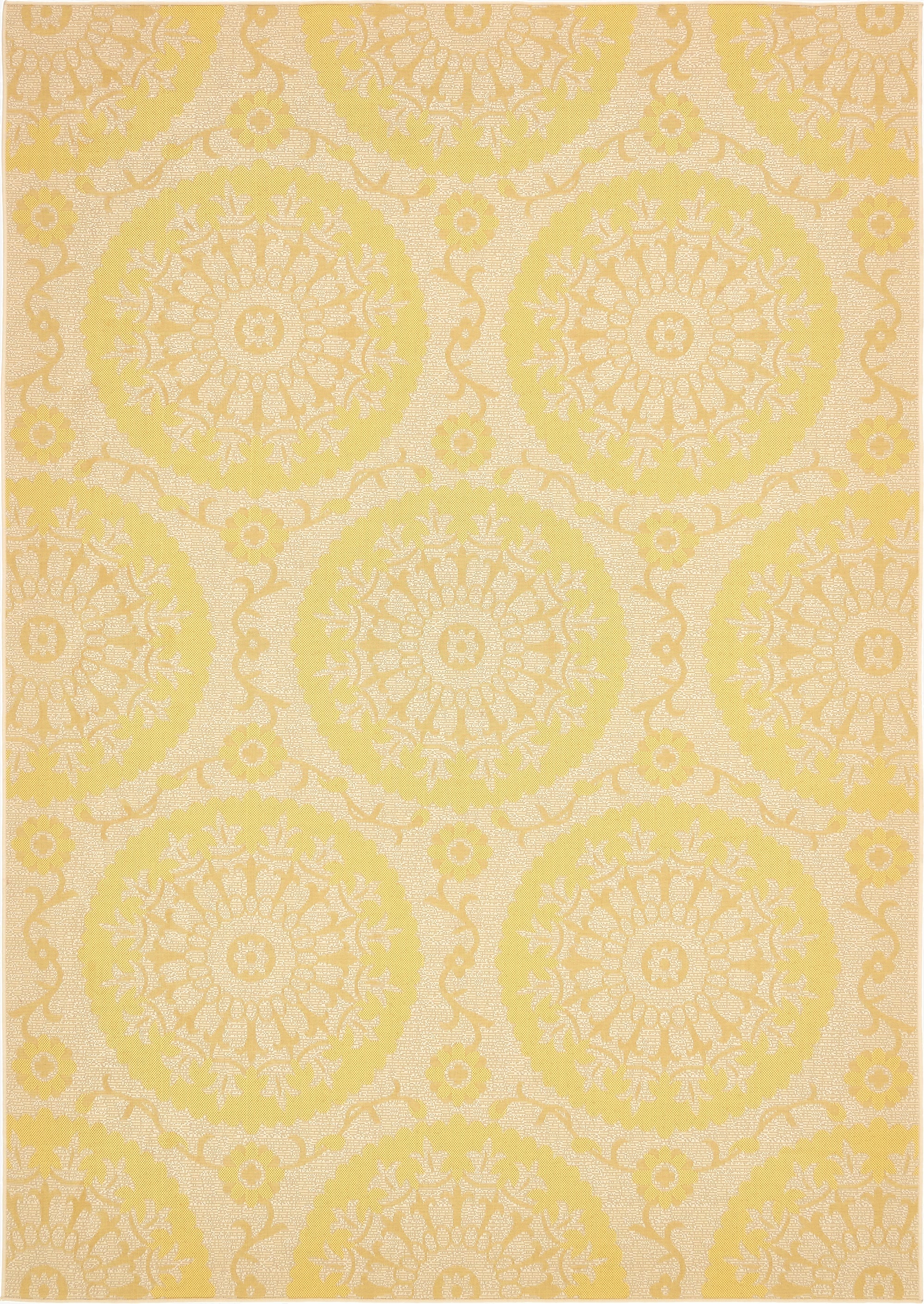  8' x 11' 4  Washable Botanical Indoor / Outdoor Rug