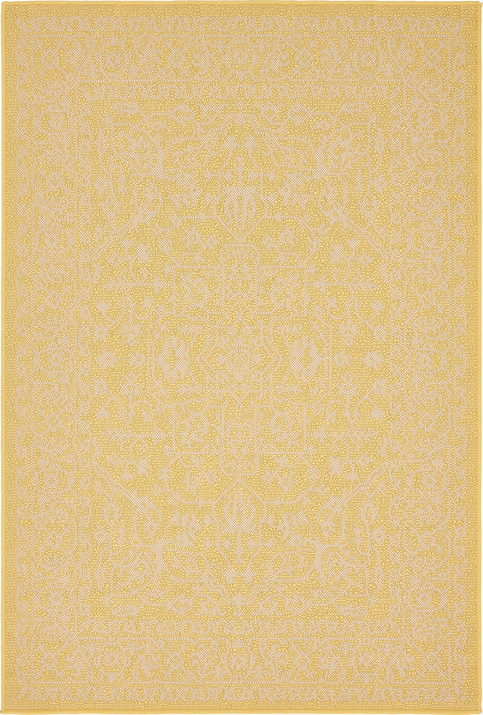  4' x 6'  Washable Botanical Indoor / Outdoor Rug