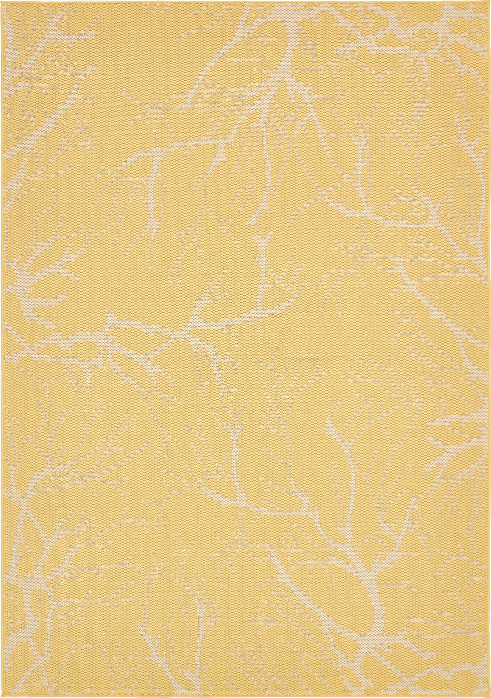  7' x 10'  Washable Botanical Indoor / Outdoor Rug