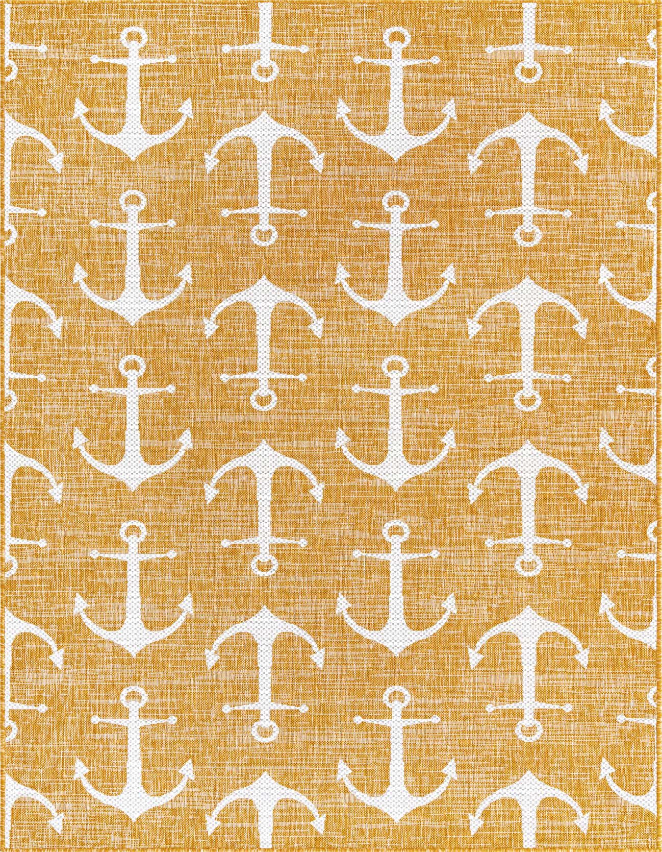 Primary image  Custom Yellow  Washable Coastal Indoor / Outdoor Rug