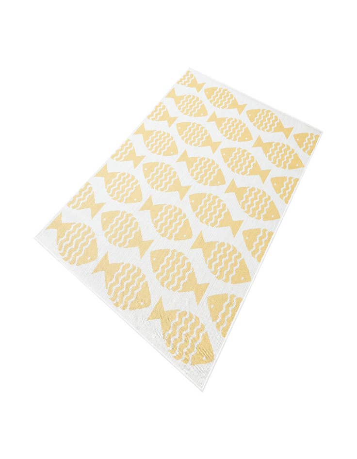 Detail image of  4' 1 x 6' 1  Washable Coastal Indoor / Outdoor Rug