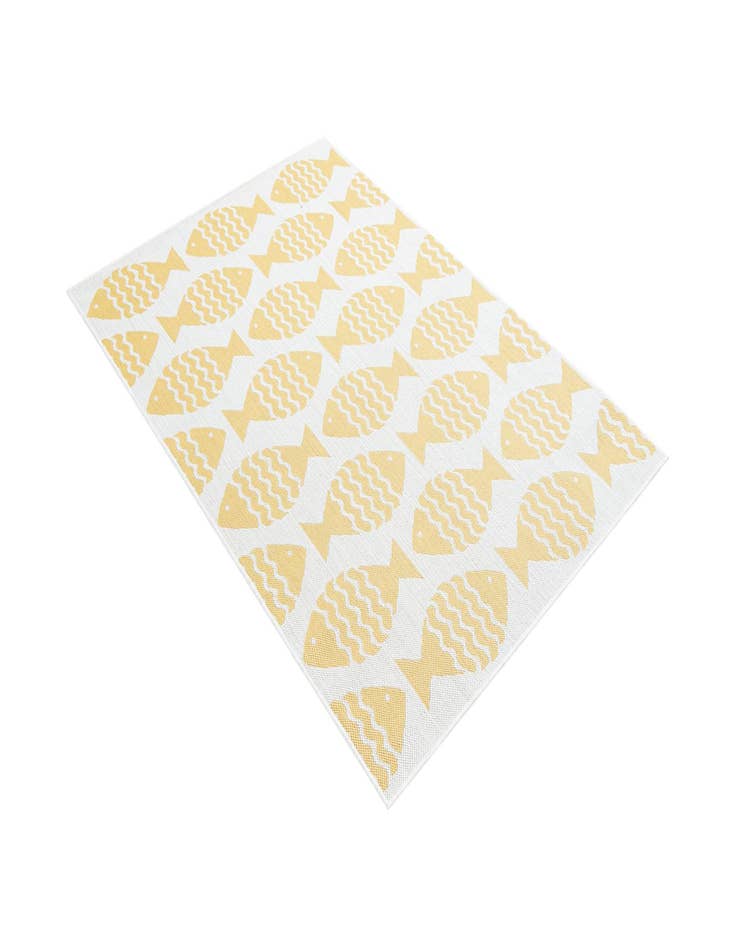 Detail image of  4' 1 x 6' 1  Washable Coastal Indoor / Outdoor Rug