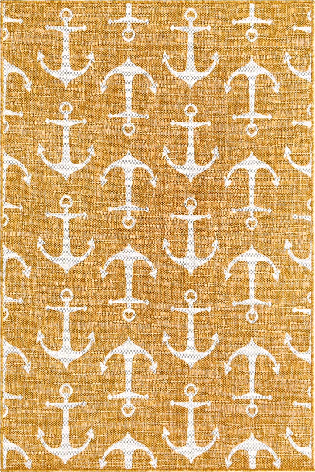  4' x 6'  Washable Coastal Indoor / Outdoor Rug