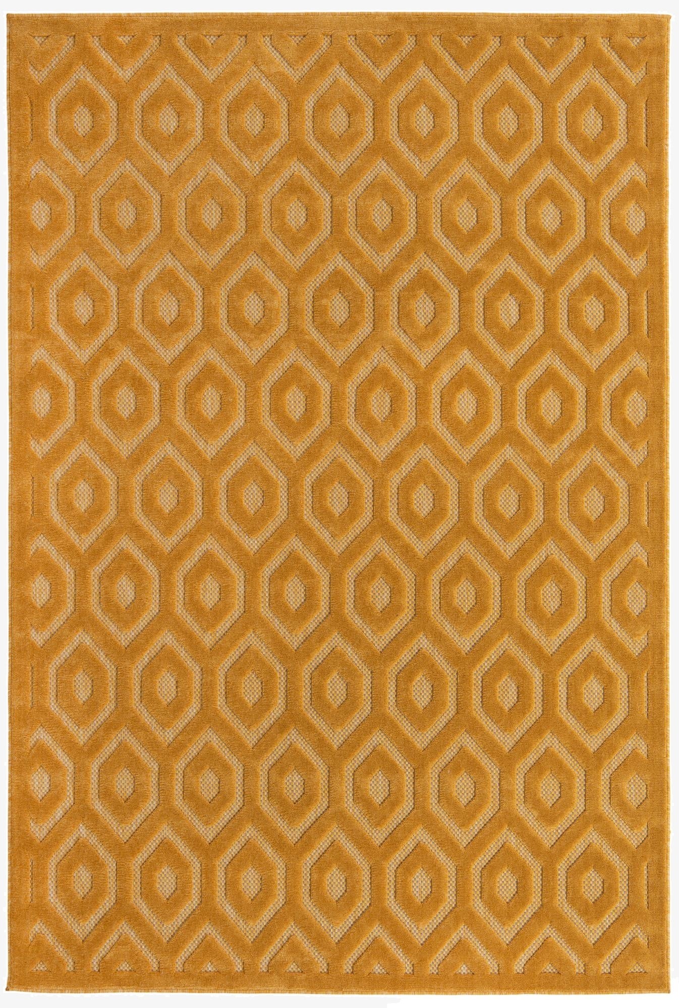  6' x 9'  Washable Trellis Textured Indoor / Outdoor Rug