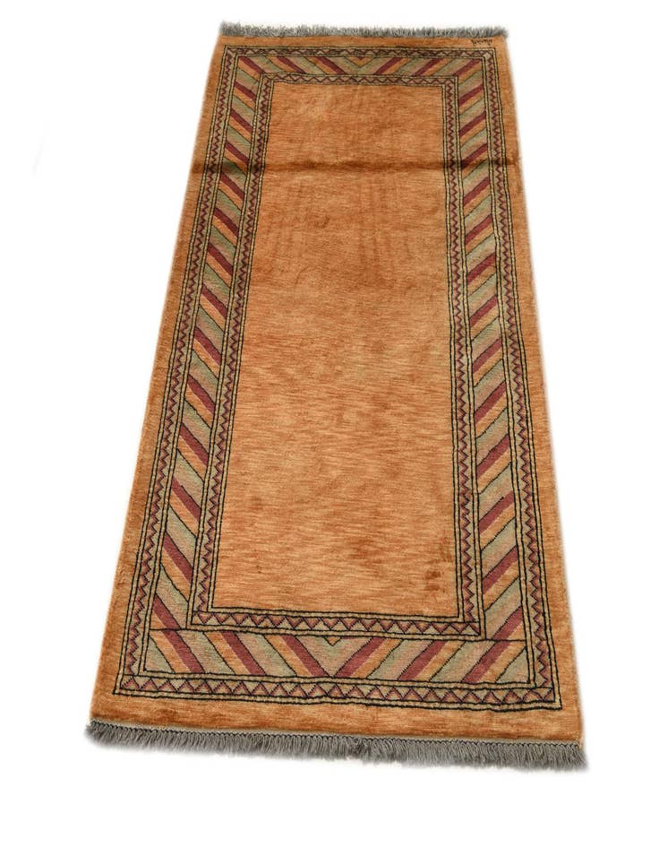 Detail image of  3' 3 x 4' 11  Hand Knotted Peshawar Ziegler Rug