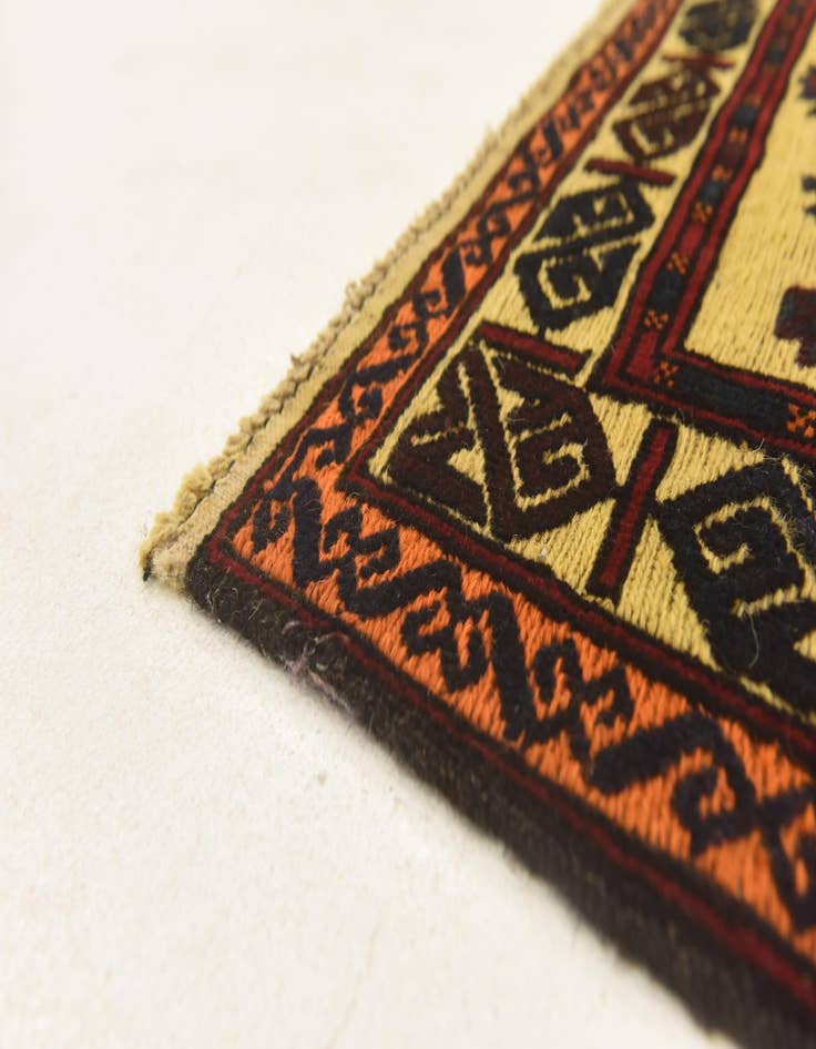 Detail image of  2' 8 x 4' 7  Hand Knotted Sumak Wool Rug