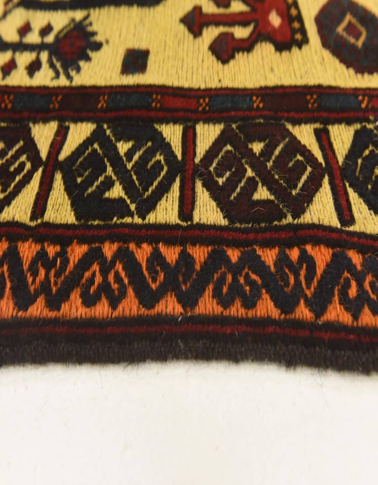 Detail image of  2' 8 x 4' 7  Hand Knotted Sumak Wool Rug